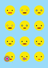 Smile set, art vector animation