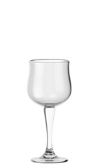 Empty wine glass on white background isolated