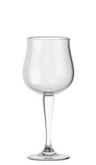 Empty wine glass on white background isolated