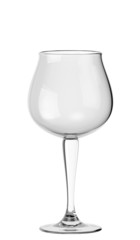 Empty wine glass on white background isolated