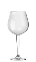 Empty wine glass on white background isolated