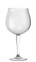 Empty wine glass on white background isolated
