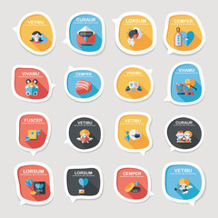 Valentine’s Day speech bubble banner flat design background se