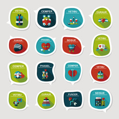 Valentine’s Day speech bubble banner flat design background se