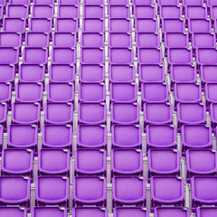 Purple seat in sport stadium