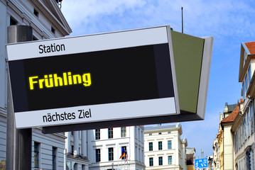 Fototapeta premium Anzeigetafel 7 - Frühling
