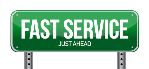 fast service sign illustration design