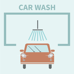 Flat Car wash icon