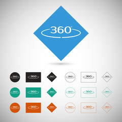 Angle 360 degrees sign