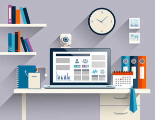 Businessman workplace flat