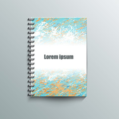 Notepad template with abstract background