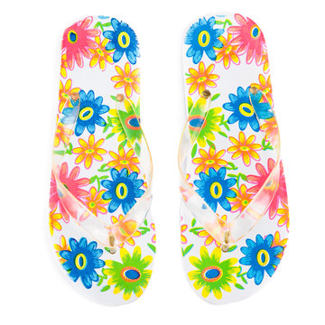 flip-flops with flowers