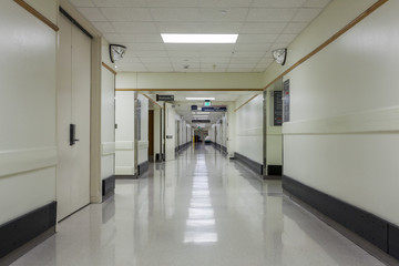 Corridor in a modern hospital.