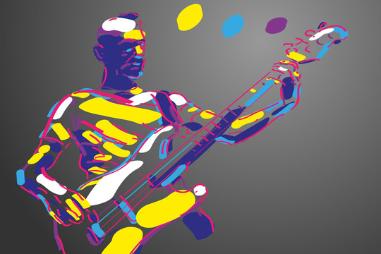 gitara basowa wektor