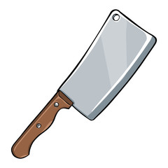 Vector Single Cartoon Kitchen Knife