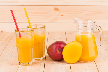 Mango and juice.