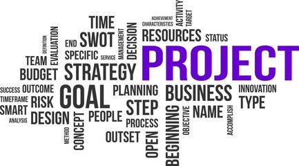 Fototapeta premium word cloud - project