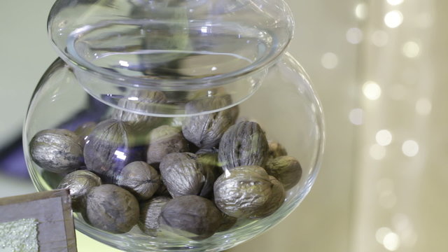 Walnuts in glass