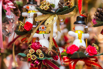 little snowmans as gifts and decorations for christmas