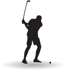 Obraz premium golfer takes a shot