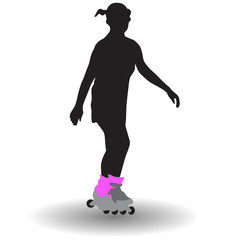 Girl on rollers