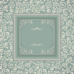 vintage frame on victorian seamless background
