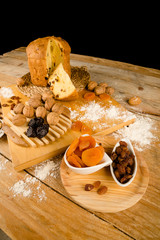 Panettone and ingredients