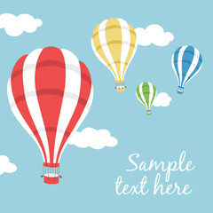 Fototapeta premium illustration of three hot air balloons