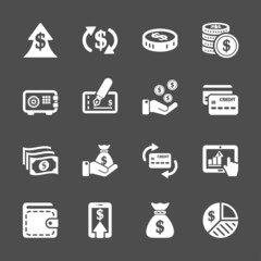 money icon set, vector eps10