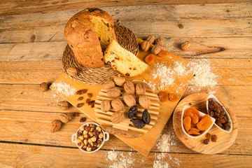 Panettone and ingredients
