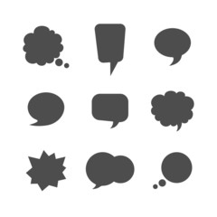 Set of speech bubbles