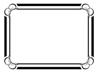 simple black ornamental decorative frame