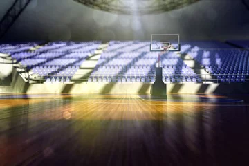 Schapenvacht deken met foto Stadion The basketball arena render