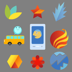 abstract icons set