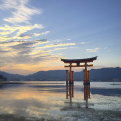 Miyajima shrine sunset