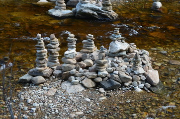 Stones in a river bed