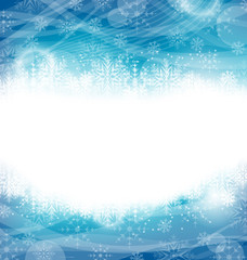 Winter backdrop with snowflakes