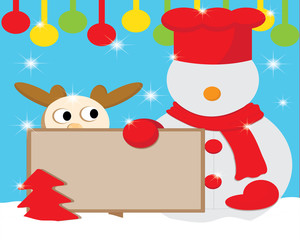 Snowman chef for Christmas day.