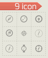 Vector compass icons set