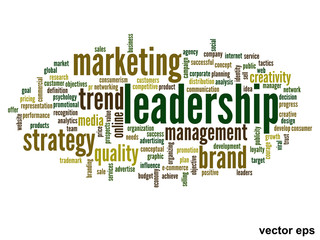 Vector conceptual business word cloud