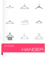 Vector hanger icons set