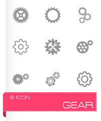 Vector gear icons set