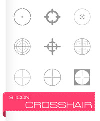 Vector crosshair icons set