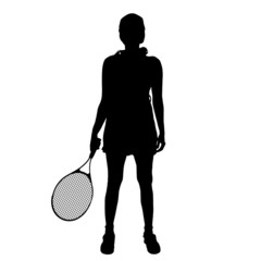 Vector silhouette of the woman.