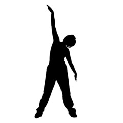 Vector silhouette of woman.