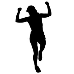 Vector silhouette of a woman.