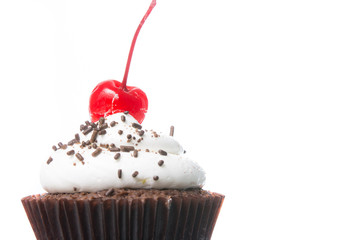 Velvet cupcakes isolate