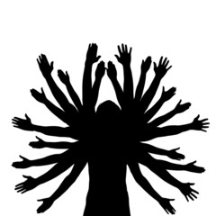 Vector silhouette of a man.