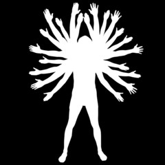 Vector silhouette of a man.