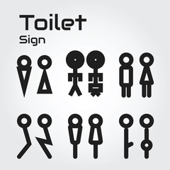 Toilet sign